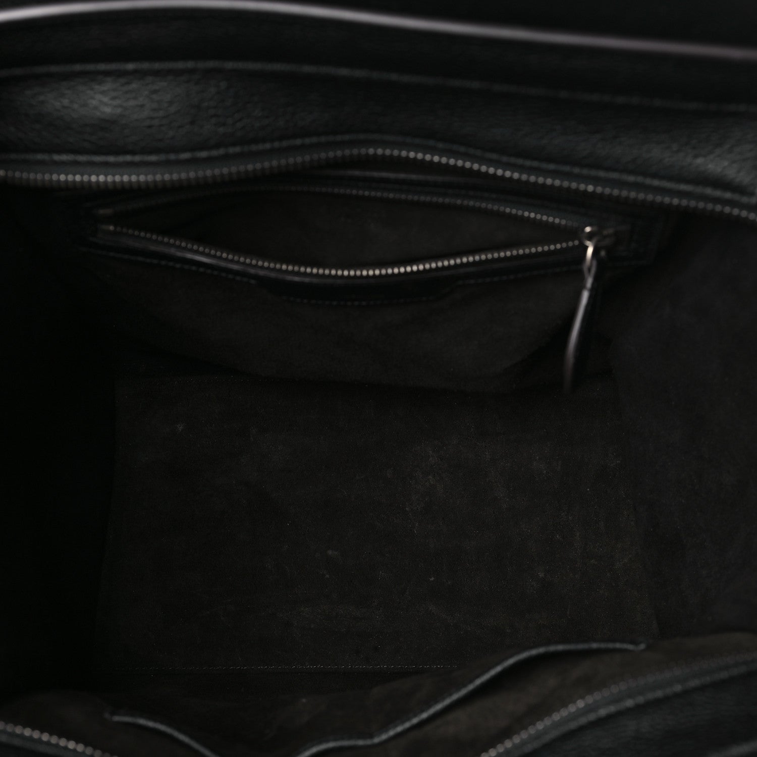 Celine Drummed Calfskin Mini Luggage Black 5 of 10