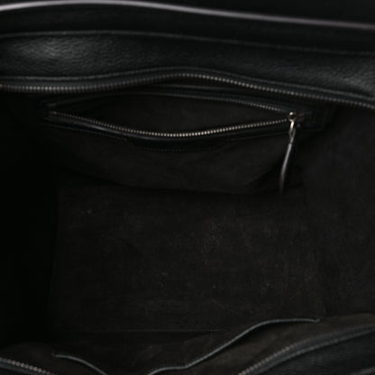 Celine Drummed Calfskin Mini Luggage Black 5 of 10