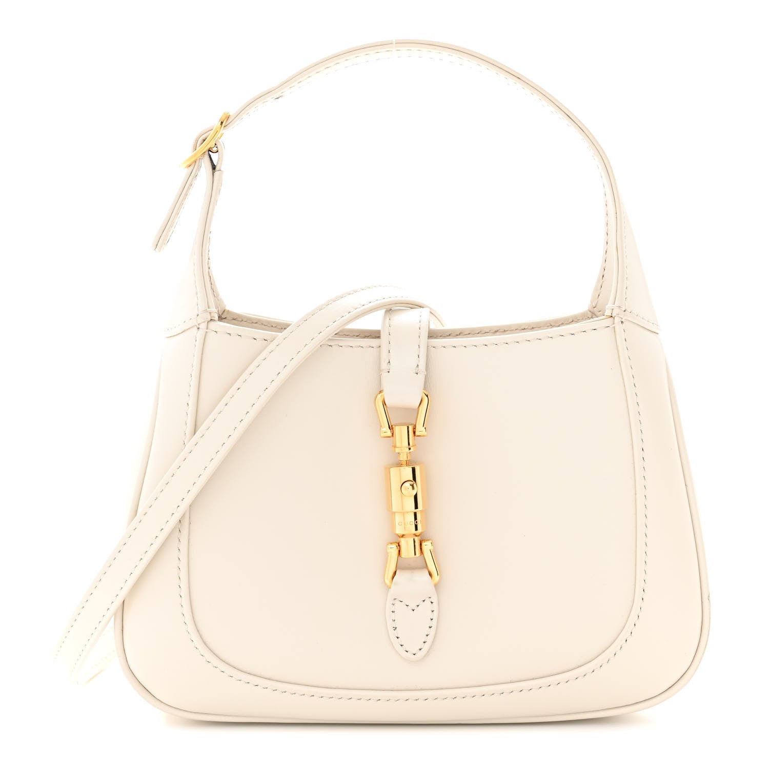 Gucci Boarded Dyana Lux Calfskin Mini Jackie 1961 Hobo Mystic White 1 of 14