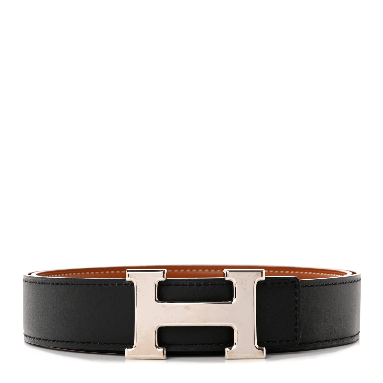 Hermes Box Swift 32mm H Belt Black Gold 1 of 8