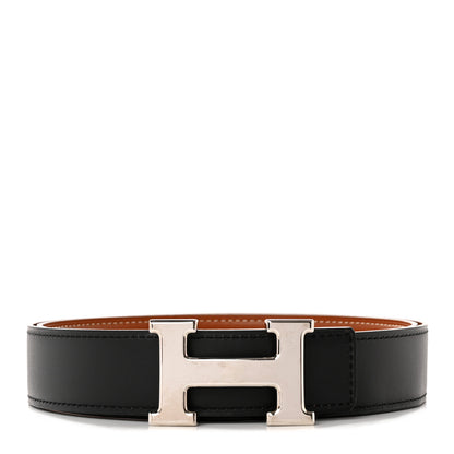 Hermes Box Swift 32mm H Belt Black Gold 1 of 8