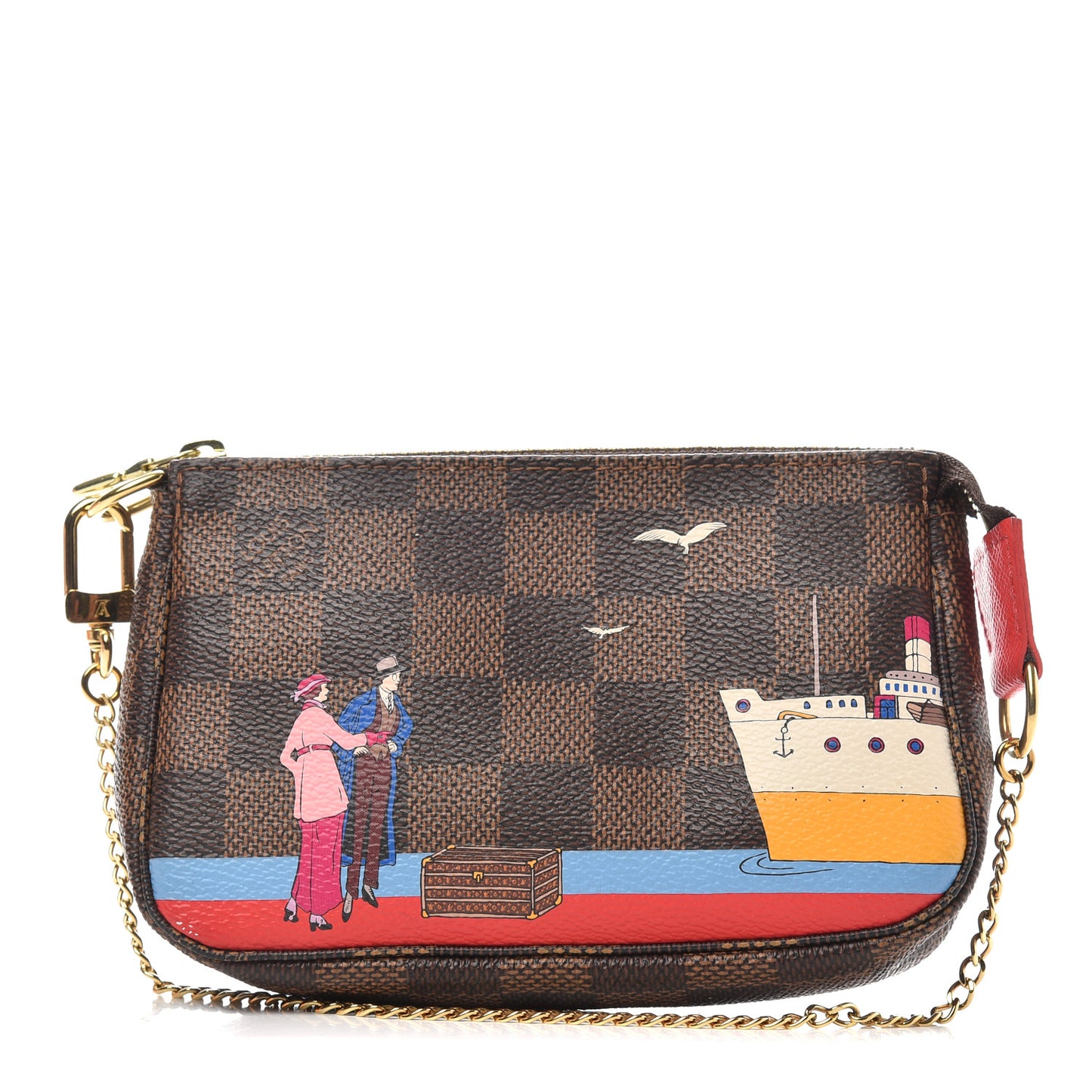 Damier Ebene 2016 Christmas Animation Mini Pochette Accessories