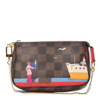 Louis Vuitton Damier Ebene 2016 Christmas Animation Mini Pochette Accessories 1 of 7