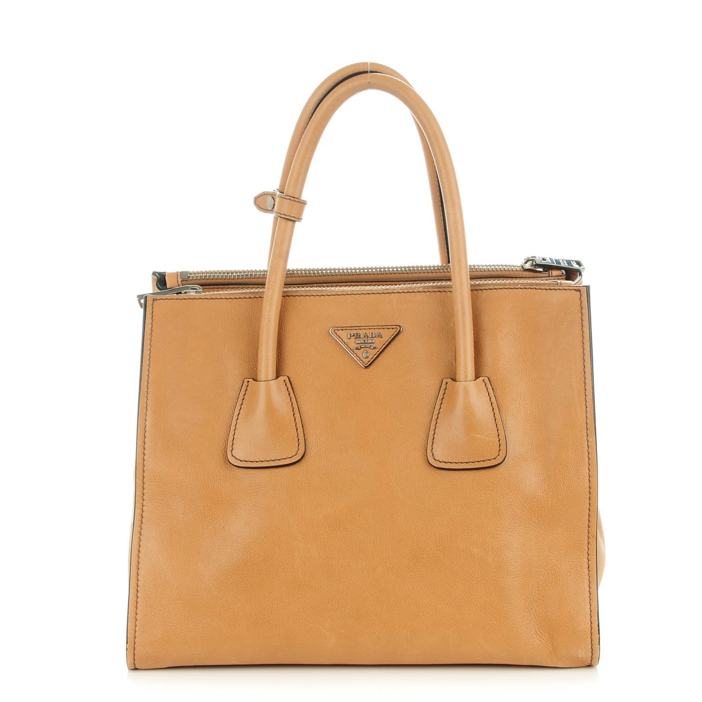 Glace Calf Twin Pocket Tote Naturale
