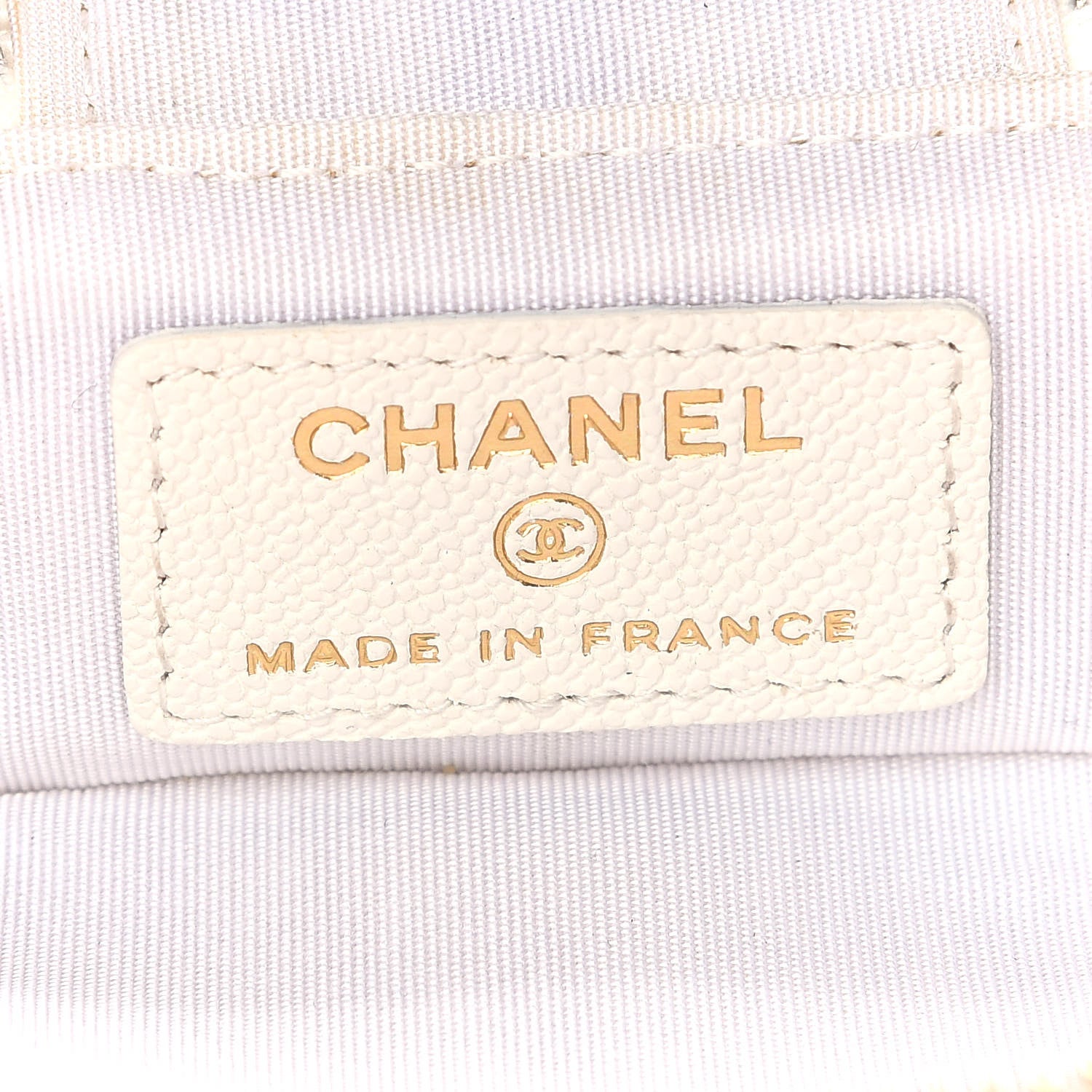 Chanel Caviar Quilted Mini Top Handle Vanity With Chain White 6 of 9