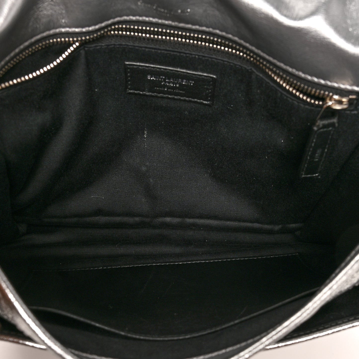 Metallic Lambskin Matelasse Monogram Medium Niki Chain Satchel Argento