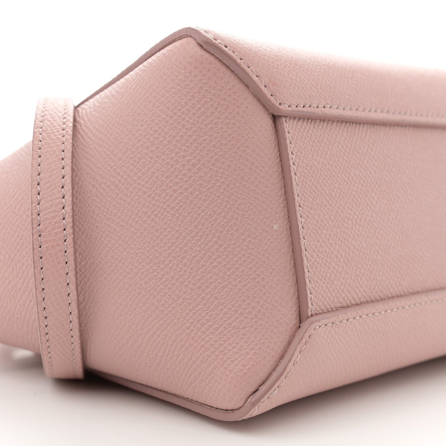 Grained Calfskin Nano Belt Bag Vintage Pink