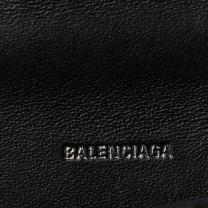 Balenciaga Shiny Calfskin Snakeskin Embossed Hourglass Top Handle Bag XS Gold Black 5 of 8