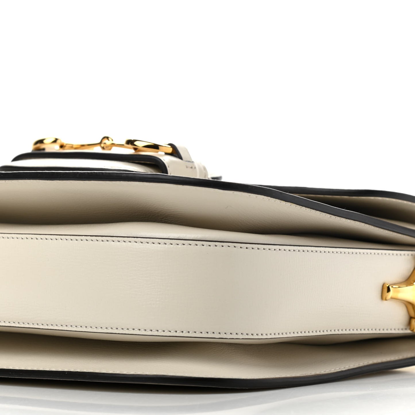 Azalea Calfskin Horsebit 1955 Shoulder Bag Mystic White