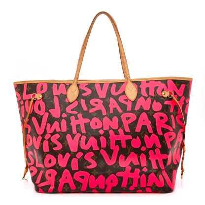 Louis Vuitton Monogram Graffiti Neverfull GM Fuchsia 1 of 13