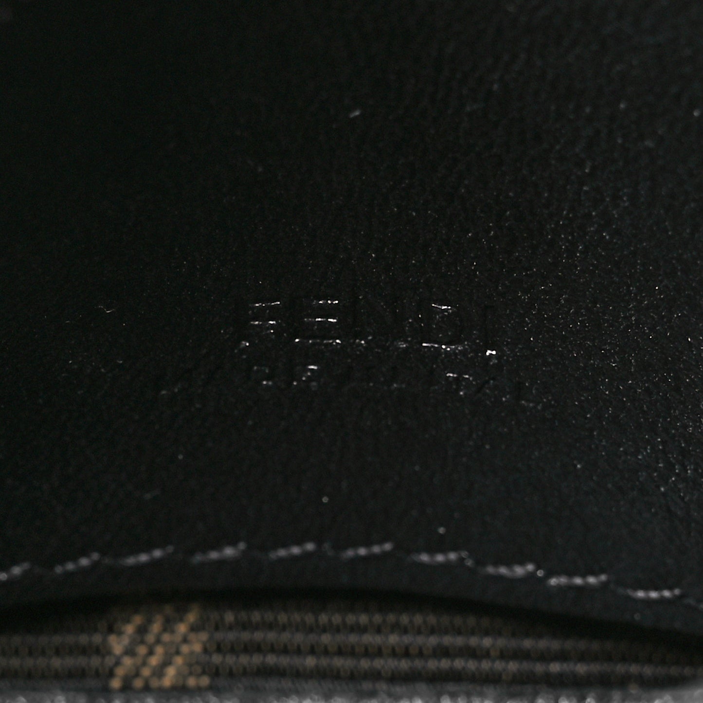 Fabric Jacquard FF 1974 Nano Baguette Charm Tobacco Moro Black