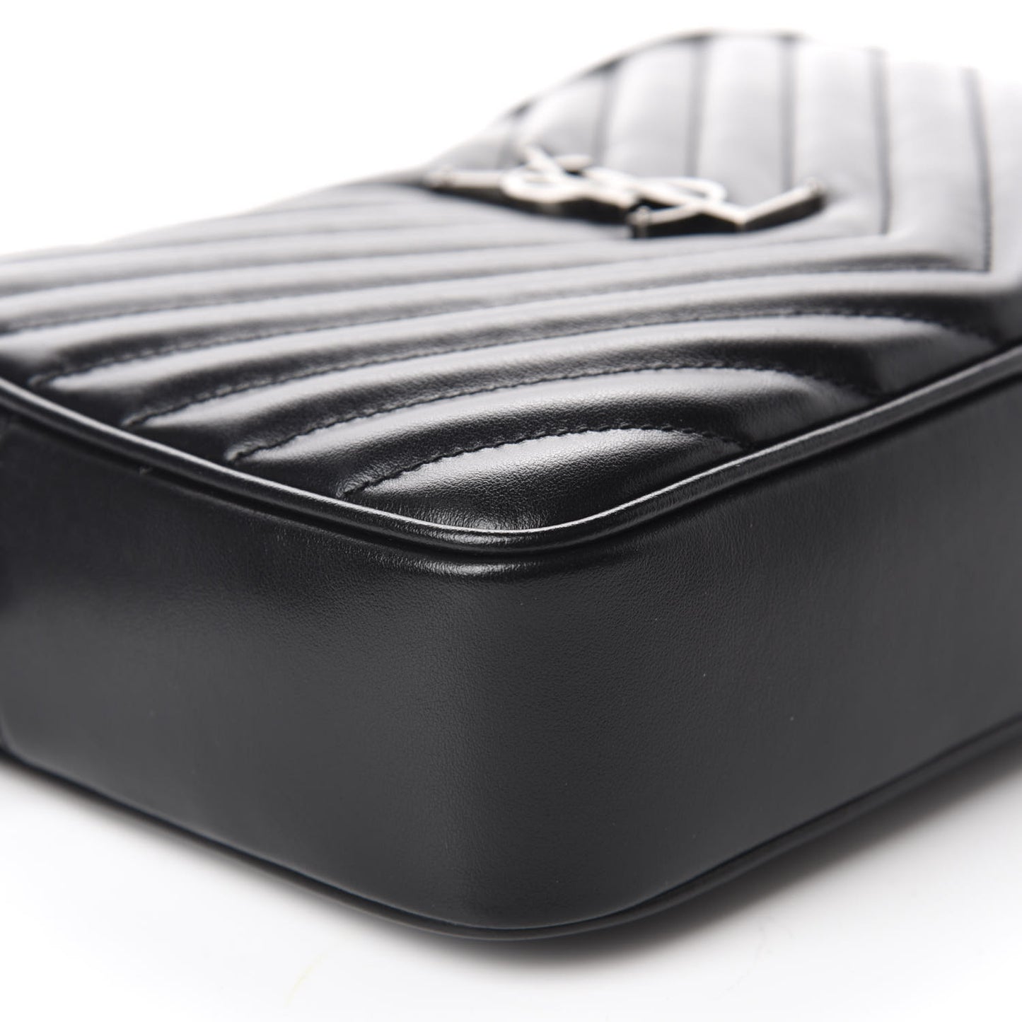 Calfskin Matelasse Monogram Lou Camera Bag Black