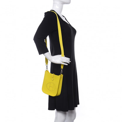 Hermes Taurillon Clemence Evelyne TPM Lime 2 of 10