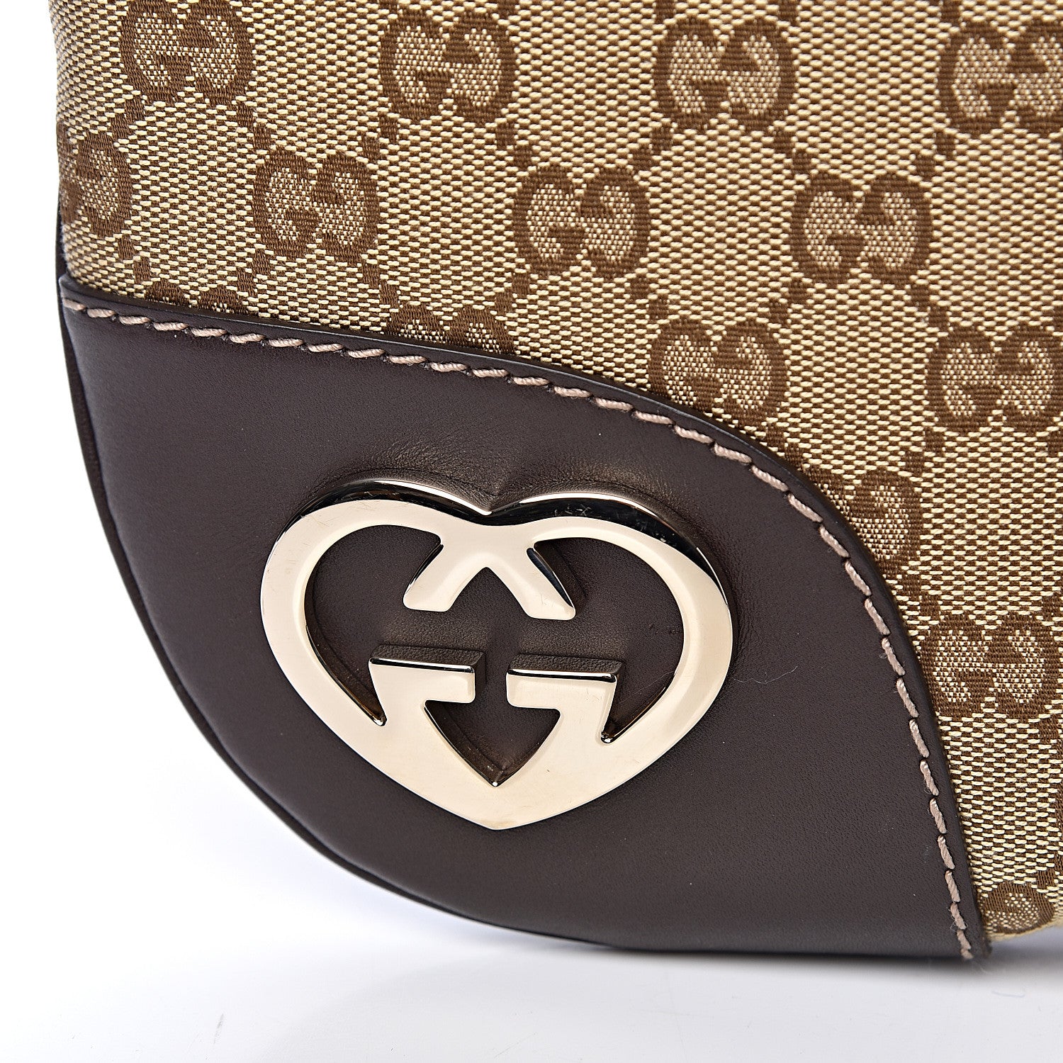 Gucci Monogram Small Lovely Heart Messenger Dark Brown 8 of 13