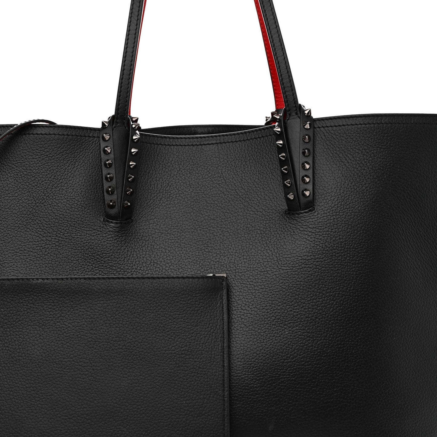 Calfskin Spikes East West Cabata Tote Black