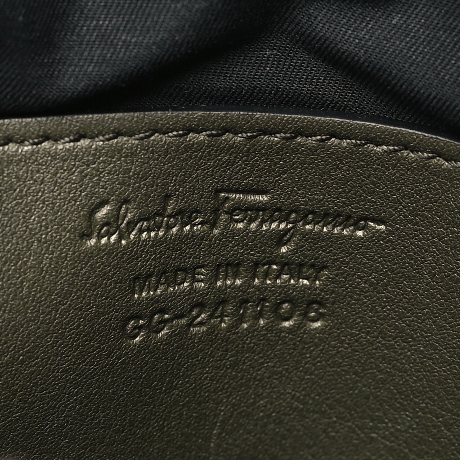 Salvatore Ferragamo Calfskin Embossed Gancini Crossbody Green 6 of 9