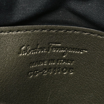 Salvatore Ferragamo Calfskin Embossed Gancini Crossbody Green 6 of 9