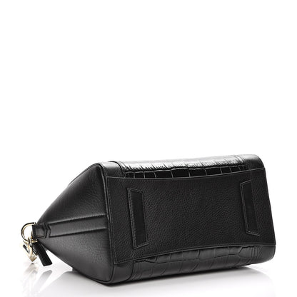 Givenchy Calfskin Crocodile Embossed Small Antigona Black 5 of 8
