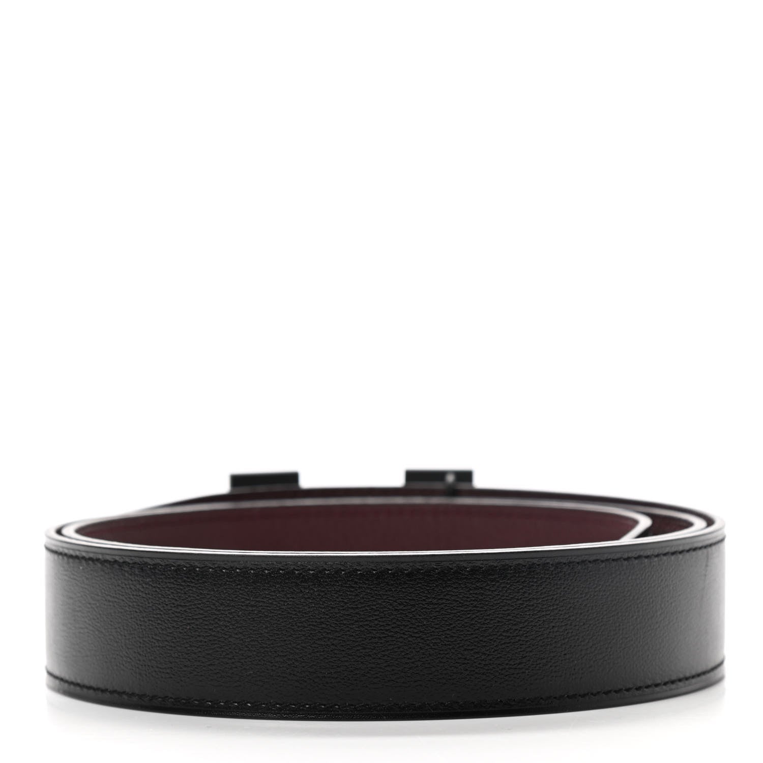 Hermes Box Togo 32mm Matte H Belt 95 Black Rouge H 3 of 9