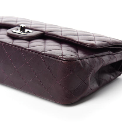 Chanel Lambskin Quilted Medium Double Flap Dark Purple 7 of 13