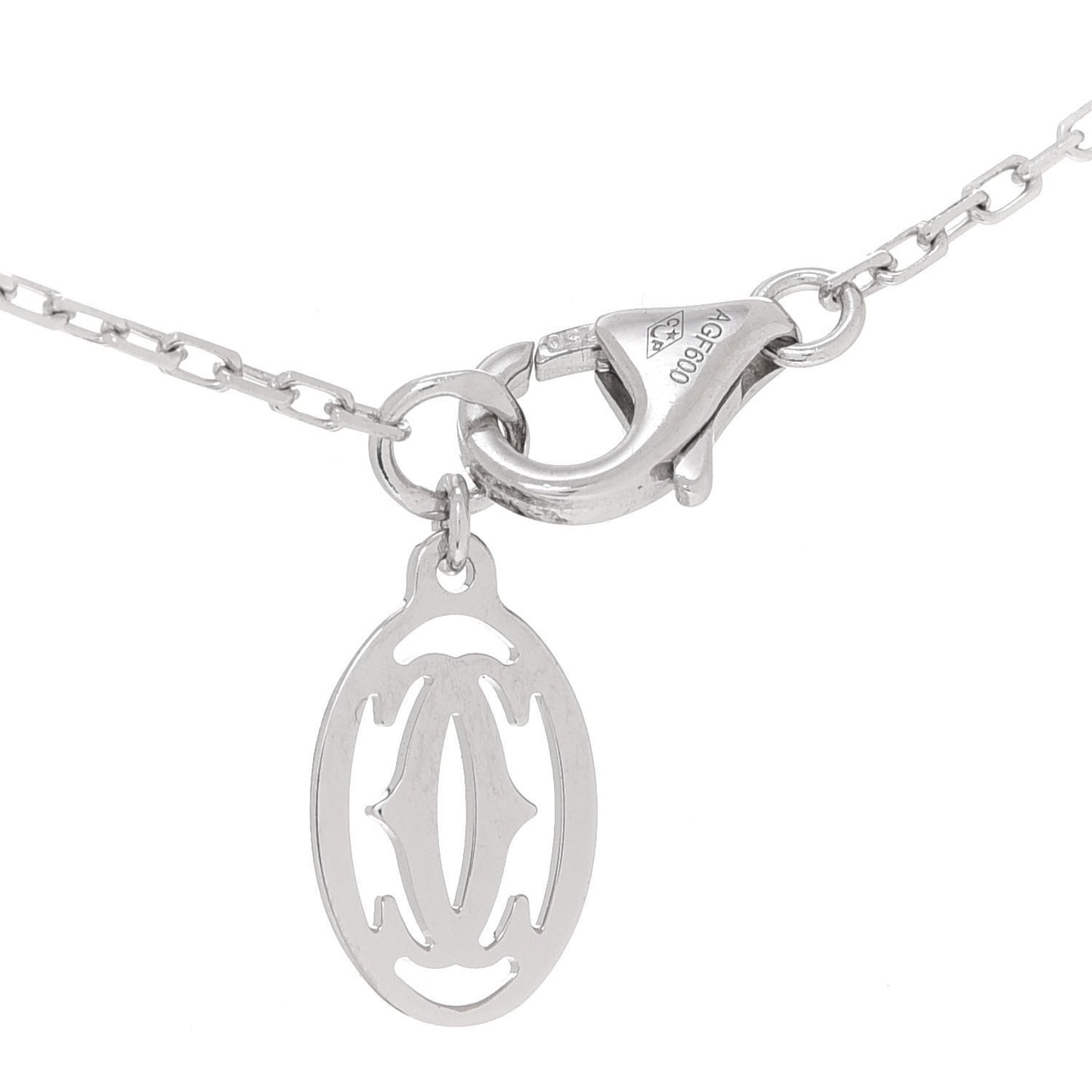 18K White Gold Sapphire Saphirs Legers de Cartier Pendant Necklace