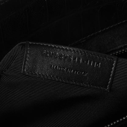 Saint Laurent Calfskin Crocodile Embossed Large Sac De Jour Carryall Black 7 of 7