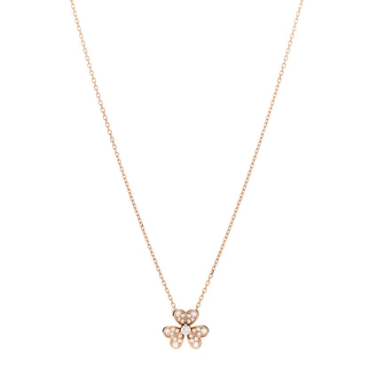 Van Cleef & Arpels 18K Rose Gold Diamond Mini Frivole Pendant Necklace 1 of 5