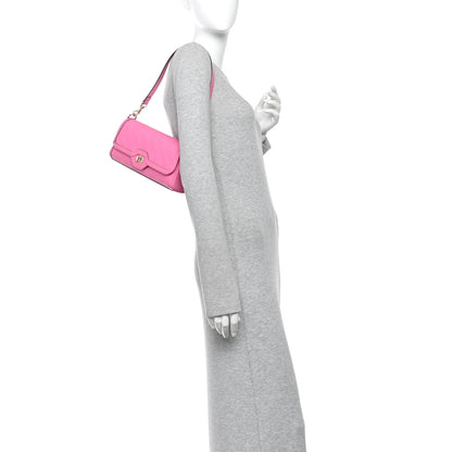 Gucci GG Monogram Textured Dollar Calfskin Small Luce Shoulder Bag Pink 2 of 10