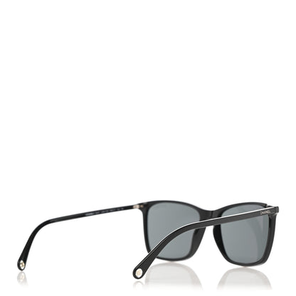 Chanel Acetate Polarized Square Sunglasses 5447 Black 4 of 8