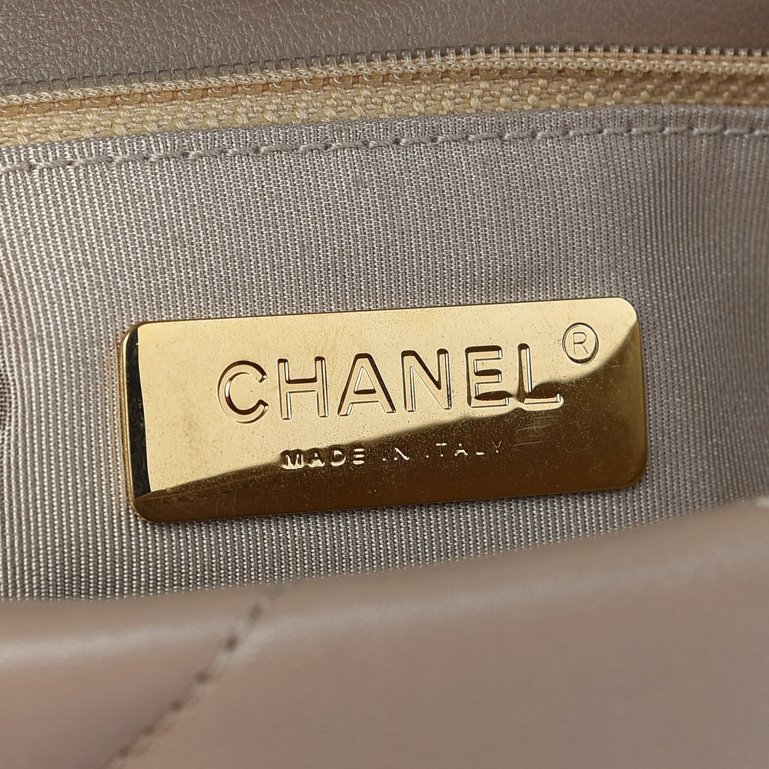 Chanel Lambskin Quilted Medium Chanel 19 Flap Dark Beige 6 of 9