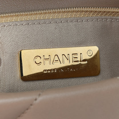 Chanel Lambskin Quilted Medium Chanel 19 Flap Dark Beige 6 of 9