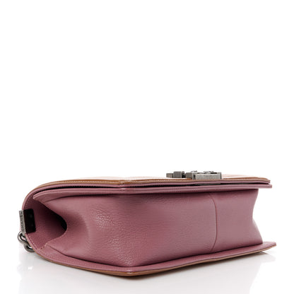 Chanel Goatskin Quilted Patent Medium Duo Boy Flap Pink Tan 4 of 10