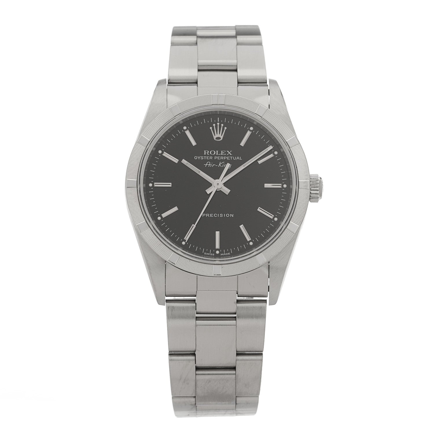 Rolex Stainless Steel 34mm Oyster Perpetual Air-King Precision Watch Black 14010 1 of 4