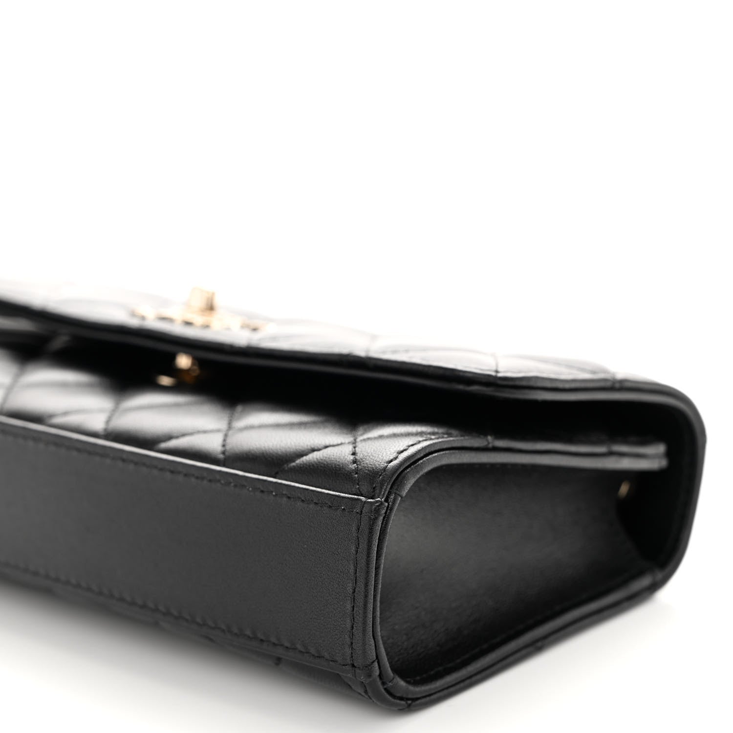 Chanel Lambskin Quilted Trendy CC Flap Phone Holder With Chain Black 10 of 11