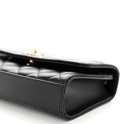 Chanel Lambskin Quilted Trendy CC Flap Phone Holder With Chain Black 10 of 11