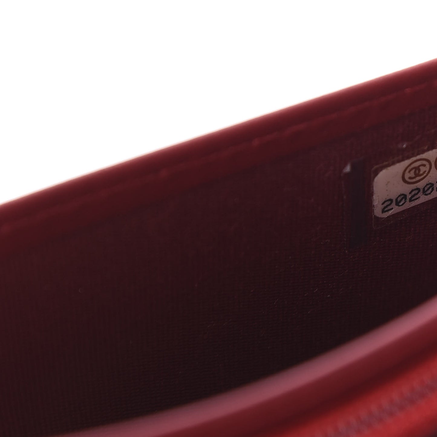 Patent Quilted Brilliant Yen Wallet Red