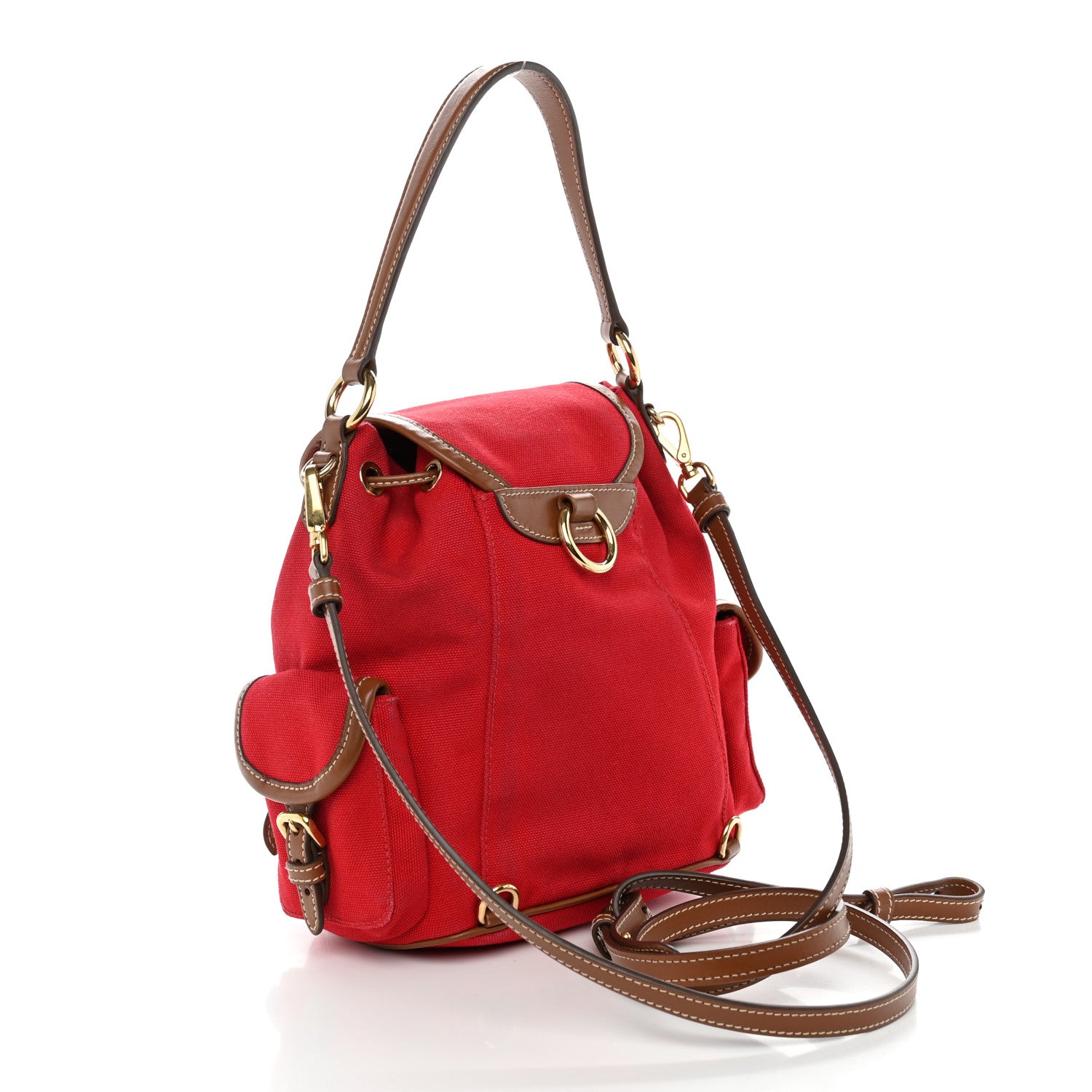 Miu Miu Canapa Soft Calfskin Mini Backpack Rosso Brandy 3 of 12