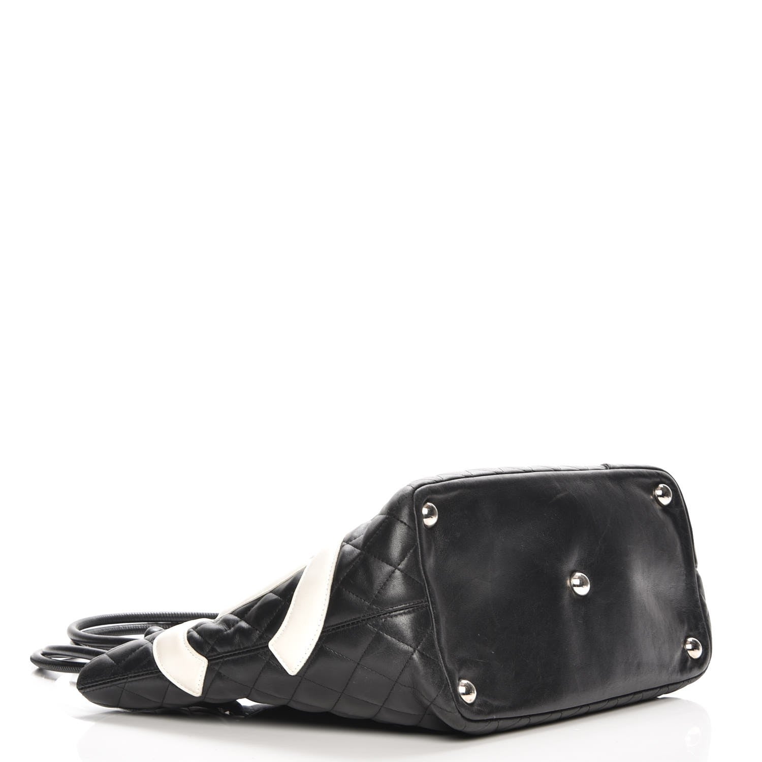 Chanel Calfskin Quilted Large Cambon Tote Black White 4 of 7