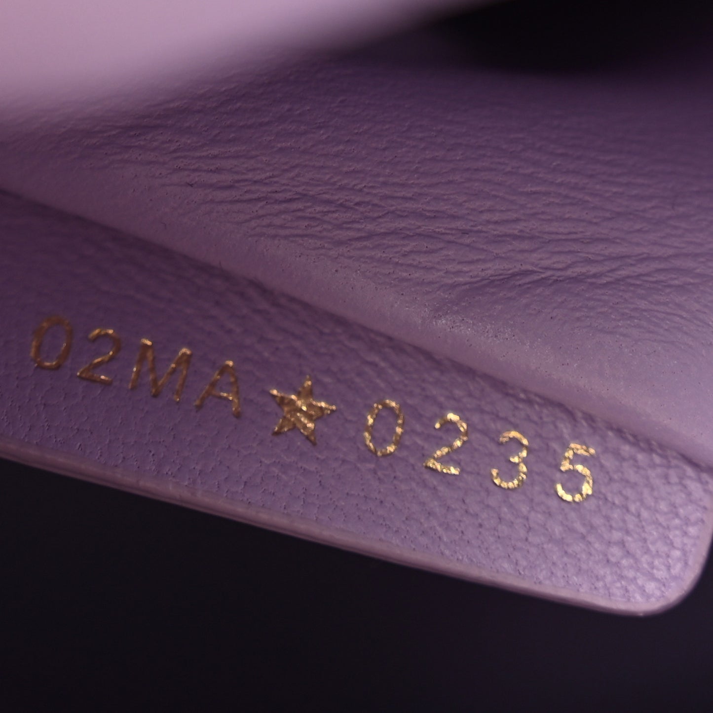Ostrich Mini Lady Dior Purple