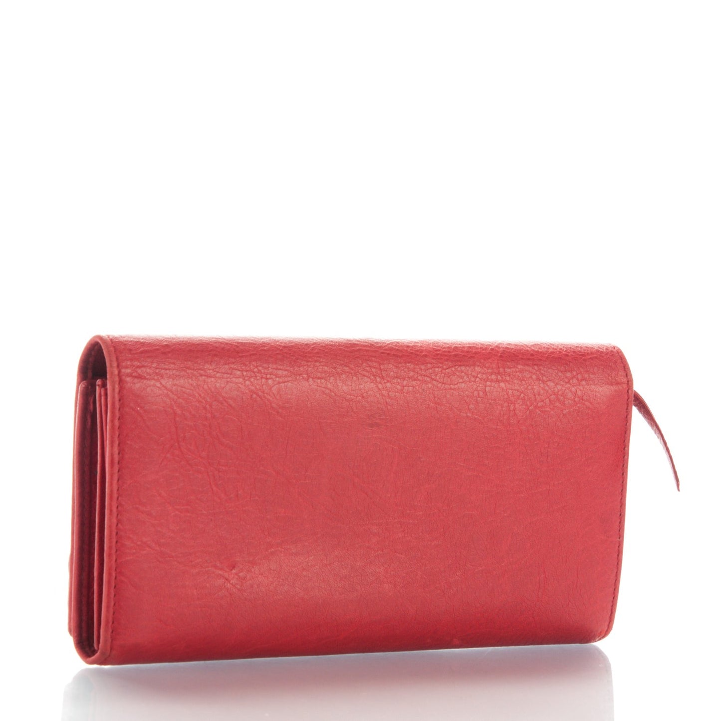 Agneau Classic Hardware Money Wallet Rouge Coquelicot