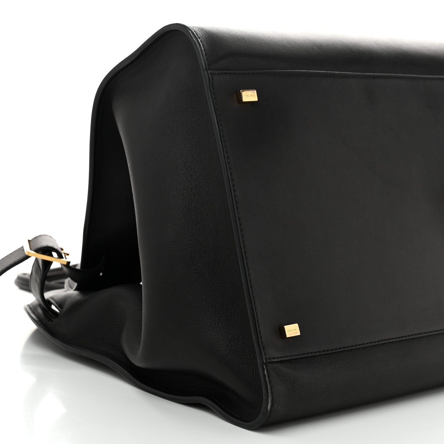 The Row Polished Saddle Calfskin Soft Margaux 17 Black 8 of 9