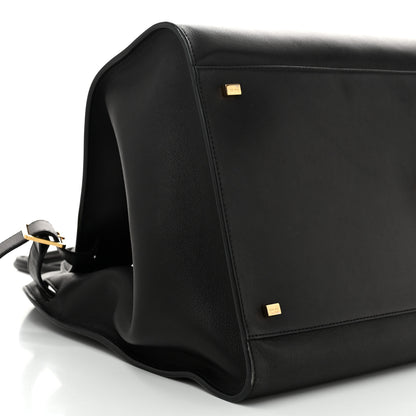 The Row Polished Saddle Calfskin Soft Margaux 17 Black 8 of 9