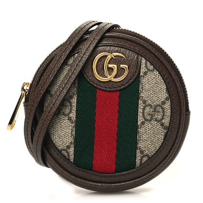 Gucci GG Supreme Monogram Web Mini Ophidia Round Bag Beige New Acero 1 of 10