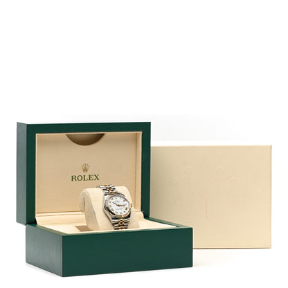 Rolex Stainless Steel 18K Yellow Gold 31mm Oyster Perpetual Datejust Watch White Roman 178273 5 of 5