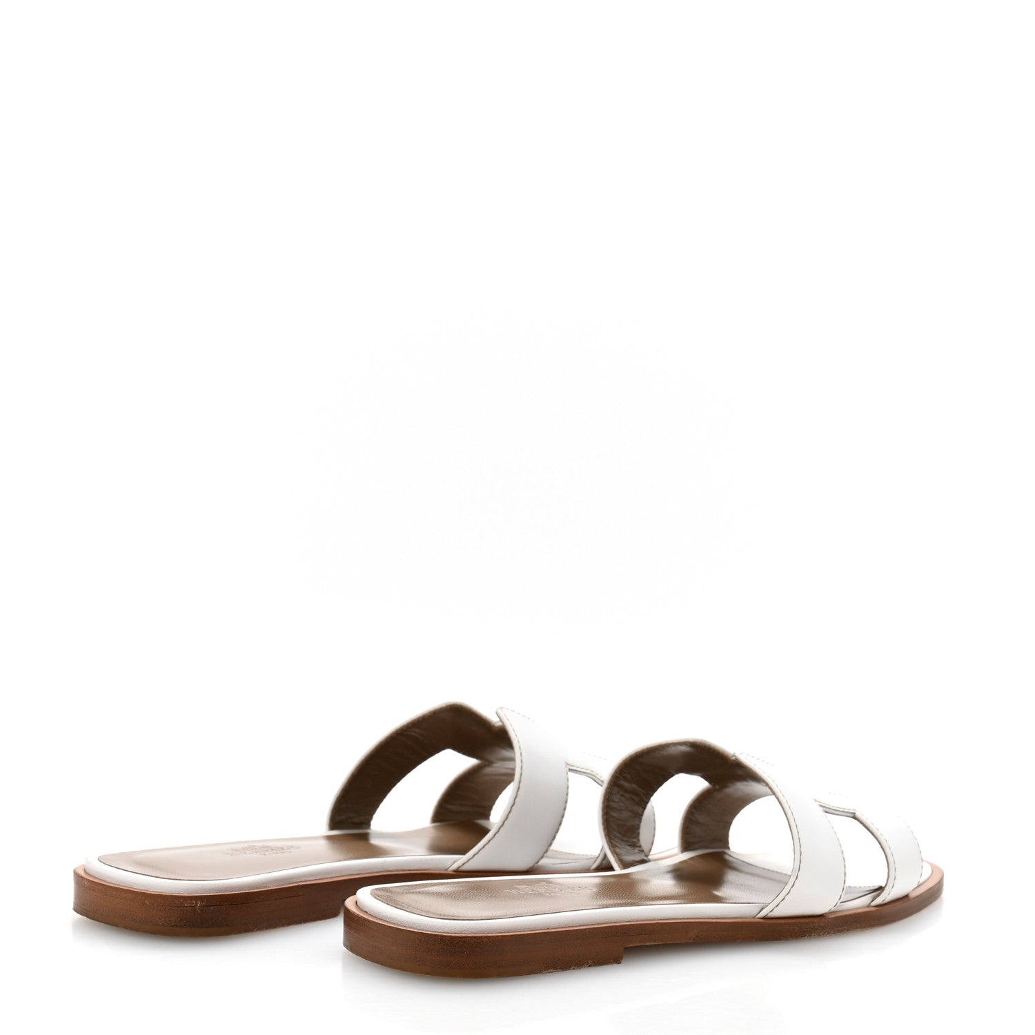 Hermes Box Calfskin Oran Sandals 35 White 5 of 11