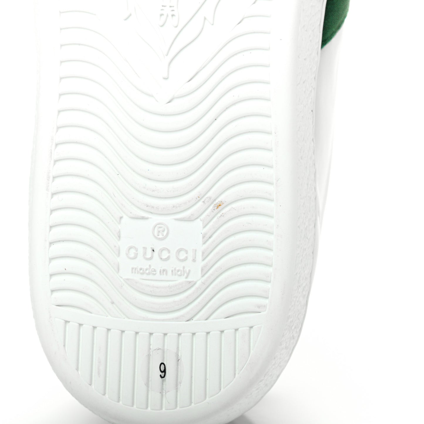 Calfskin Crocodile Web Mens Ace Sneakers 9 White Green