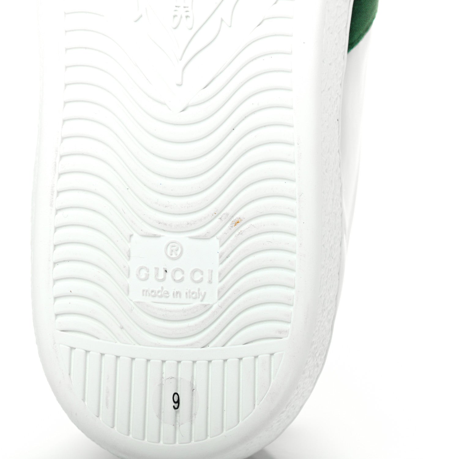Gucci Calfskin Crocodile Web Mens Ace Sneakers 9 White Green 9 of 10