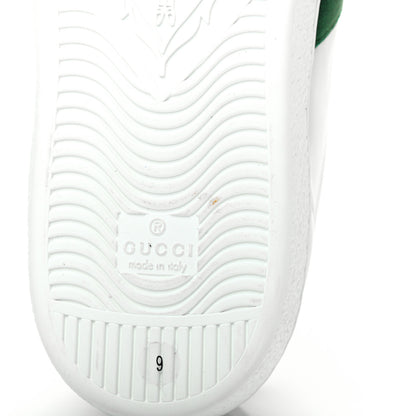 Gucci Calfskin Crocodile Web Mens Ace Sneakers 9 White Green 9 of 10