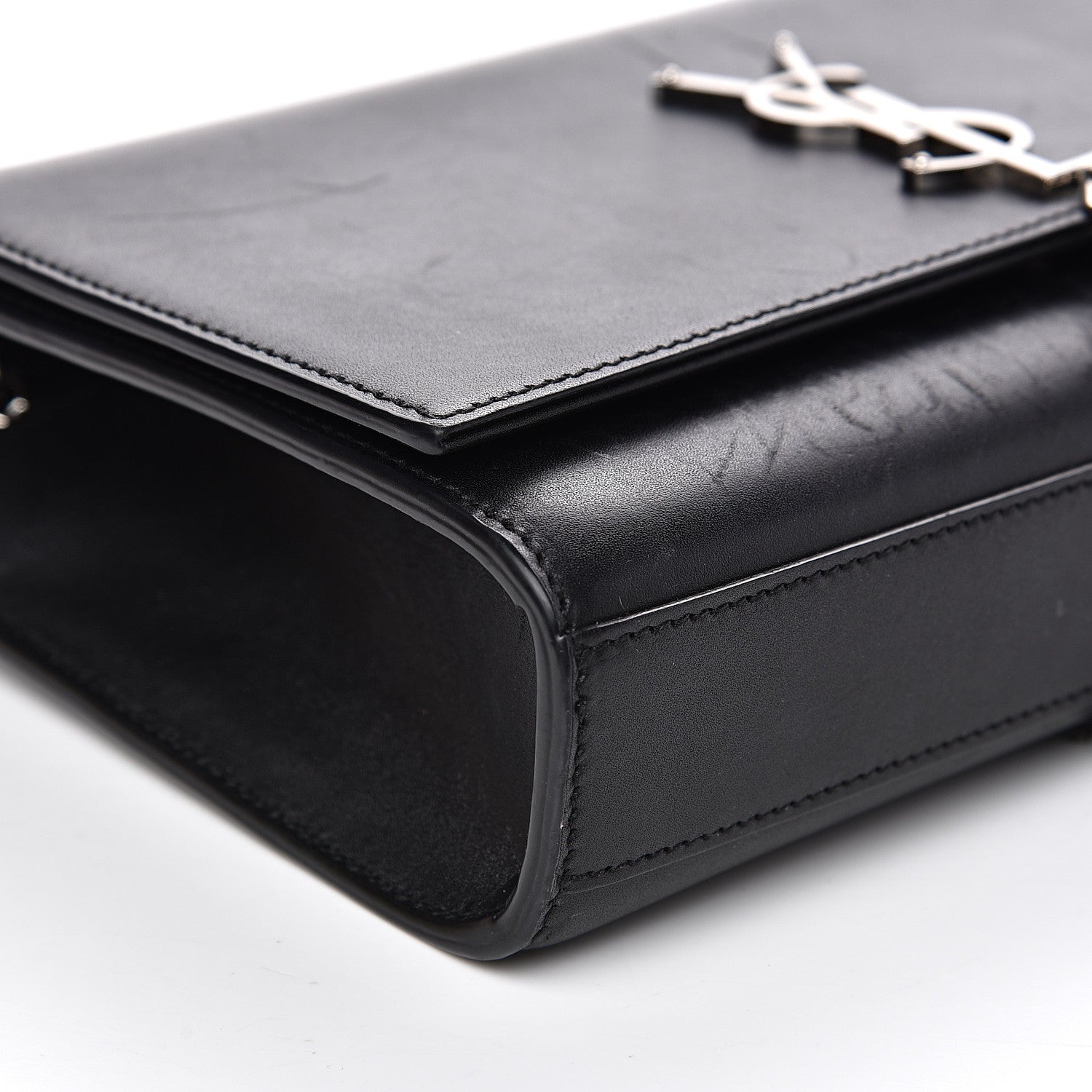 Saint Laurent Smooth Calfskin Medium Classic Monogram Kate Tassel Satchel Black 7 of 15