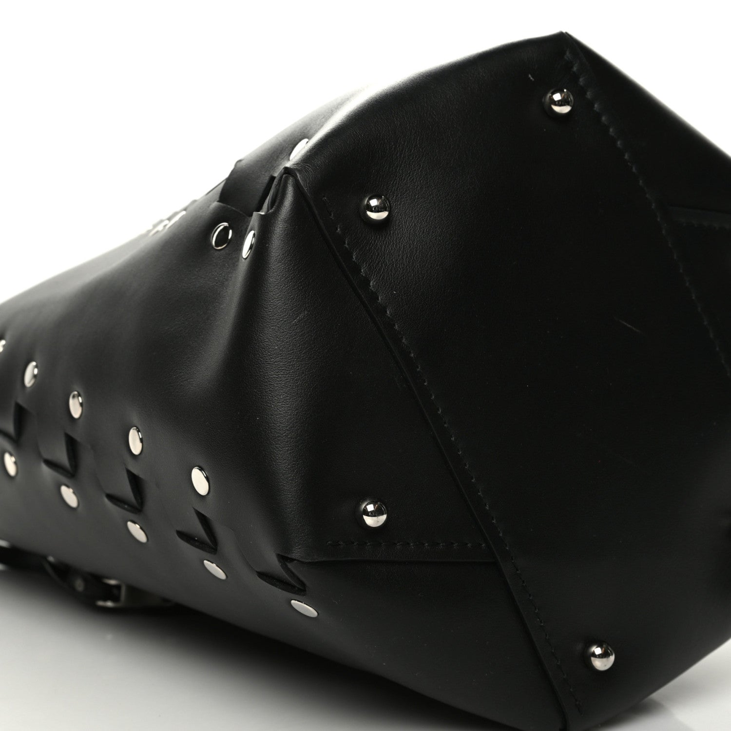 Proenza Schouler Calfskin Medium Studded Hex Bucket Black 8 of 8